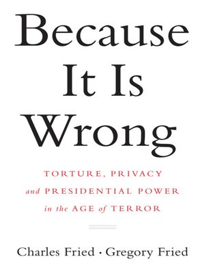 cover image of Because It Is Wrong